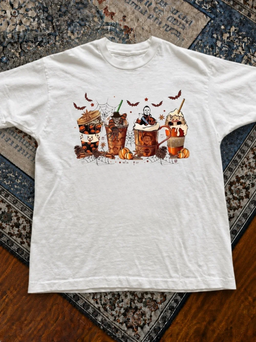 Unisex Tee Shirt | White Pumpkin Spice Halloween Graphic Tee